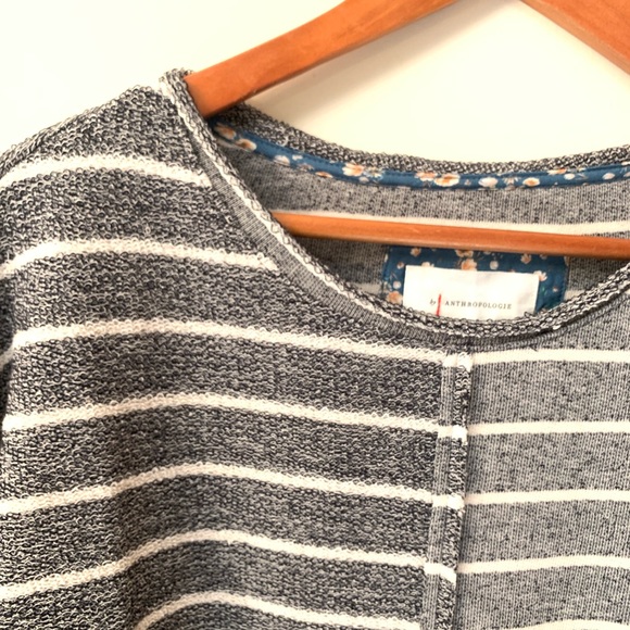 Anthropologie Striped Textured Sweatshirt - Picture 5 of 9